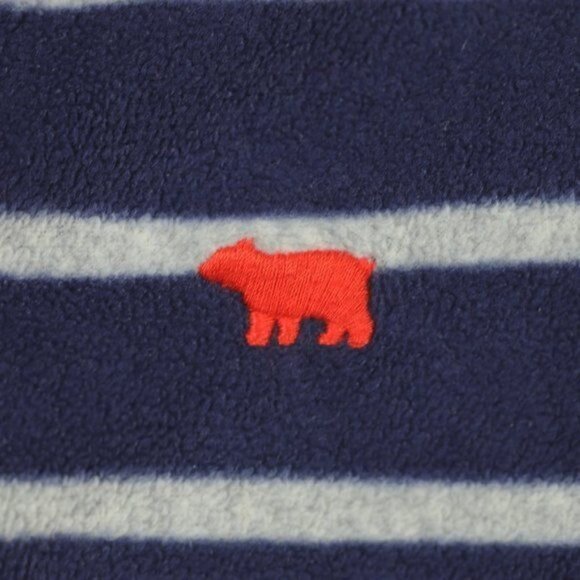 Carter's Infant 24 Months Blue & Gray Striped Fleece 1/4 Zip Pullover Jacket - Picture 5 of 7